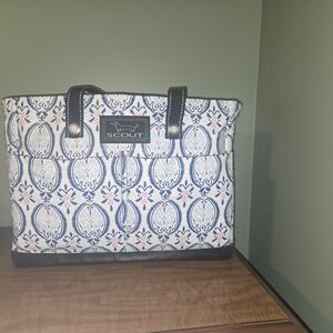 Scout Navy and White Floral Tote Bag